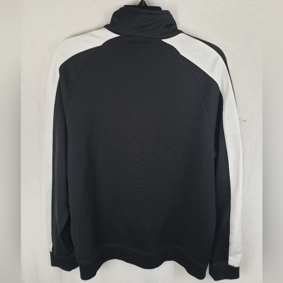 Nike Athletic Black w/White Stripes Jacket w/Pockets Men Sz L - Picture 3 of 9